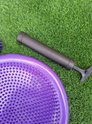 Disco Equilibrio Morado + Bomba + Pelotas