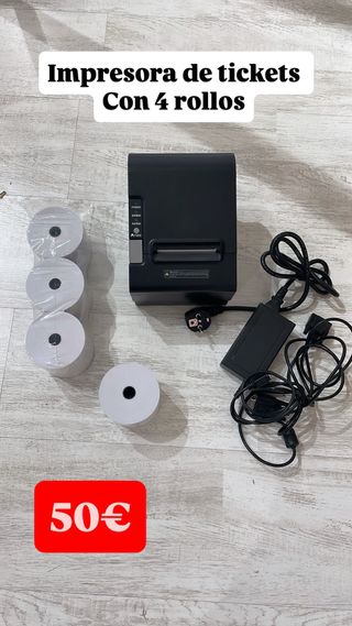 Impresora de tickets térmica con 4 rollos