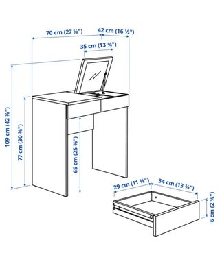 Tocador IKEA BRIMNES blanco
