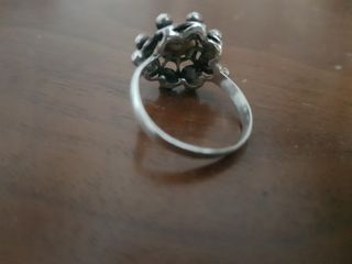 Anillo Plata con Piedra Blanca