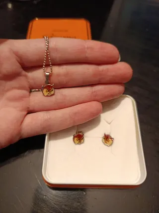 Colgante y pendientes buho plata Gimeno niña