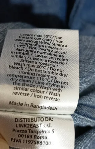 Camicia jeans uomo XXL