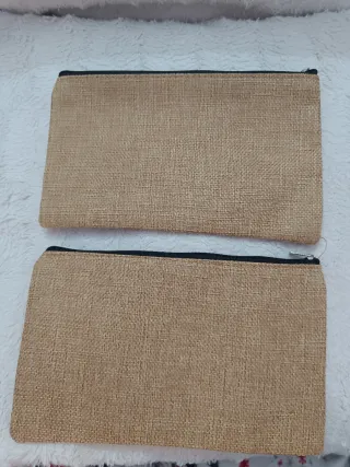 Cartera de lona con inicial R y P