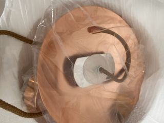 Lámpara colgante cristal y metal