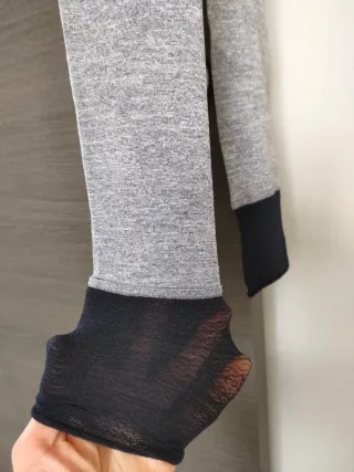 Panta collant capri grigio e nero