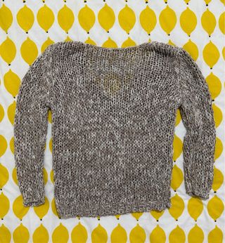 Maglione donna MANGO a maglia traforata scollo V