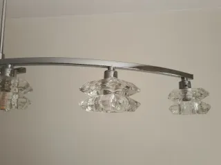 Lámpara de salón moderna cristal y metal