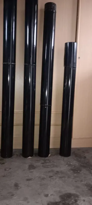 Tubos de estufa negros