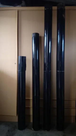Tubos de estufa negros