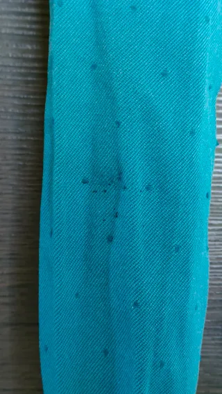 Collant turchese a pois