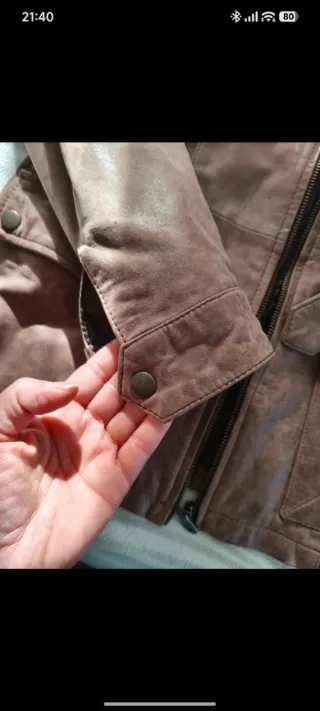 Chaqueta Piel Vintage Marrón Auténtica de mujer