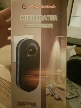 Mini Calentador Eléctrico 1000W Nuevo
