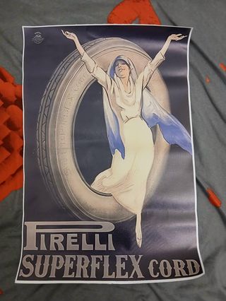 Locandina Pirelli retrò in tela