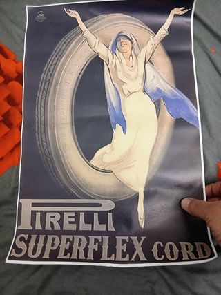 Locandina Pirelli retrò in tela