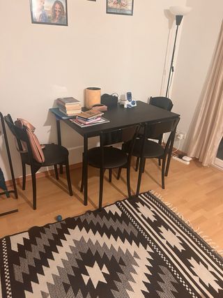 Tavolo Ikea legno nero