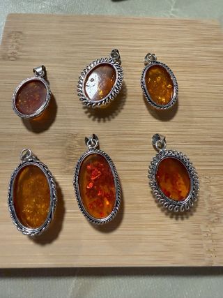 Colgante Plata 925 con Ámbar Natural