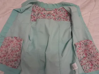 Chaqueta vaquera color turquesa