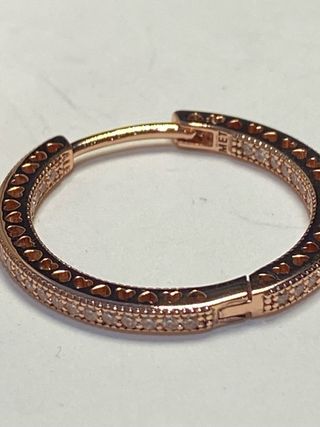 Pendientes Aro Pandora Oro Rosado Corazones