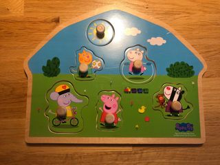 Puzzle Madera Peppa Pig con Botones