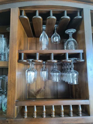 Vitrina Aparador Madera Maciza Clásico