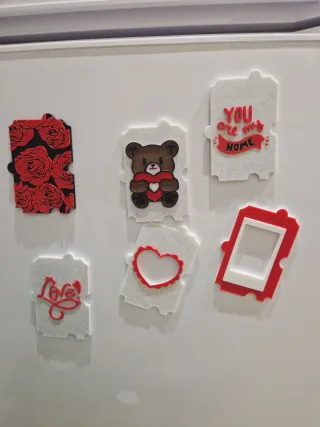 Imanes Corazón y Oso San Valentín