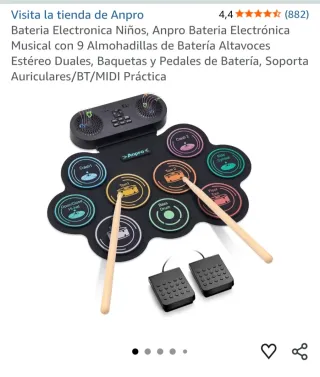 Batería Electrónica Infantil Anpro