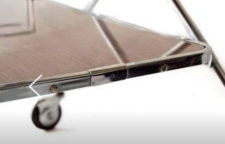 Camarera plegable acero cromado y formica Años 60