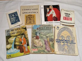 Lote 7 Libros religión antiguos. Años 40, 60, 70