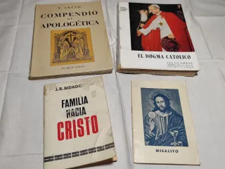 Lote 7 Libros religión antiguos. Años 40, 60, 70