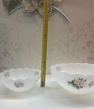 2 Ensaladeras Arcopal Ondas Rosas