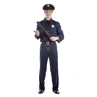 Disfraz Carnaval Policía Hombre Talla S Kimokawaii