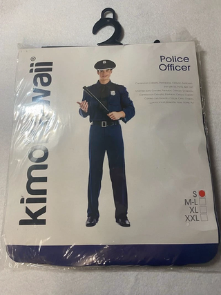 Disfraz Carnaval Policía Hombre Talla S Kimokawaii