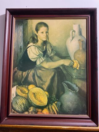 Lámina Francisco Ribera barnizada sobre tablex