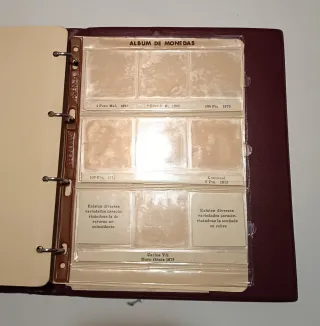 Álbum Monedas Españolas 1868-1927 11 hojas