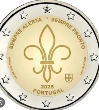 Moneda Portugal 2025 Flor de Lis