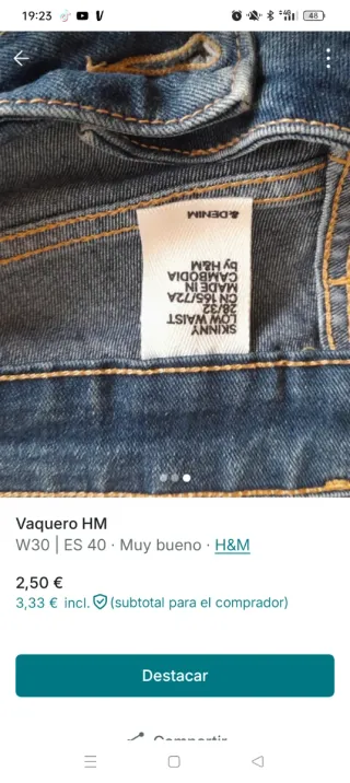 Lote Ropa Vaquera: 3 Pantalones, Blusa y Cazadora