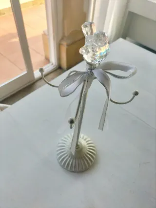 Joyero pájaro cristal blanco