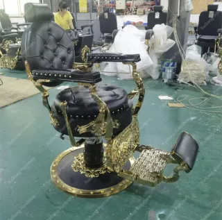 Vendo silla de barbería DORADA