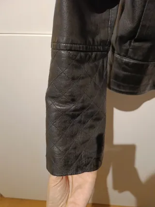 Cazadora Piel Negra Massimo Dutti