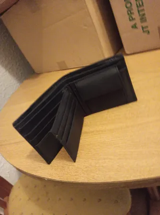 Cartera Billetera Negra y Marrón