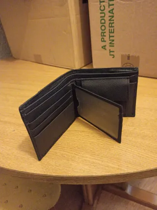 Cartera Billetera Negra y Marrón