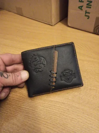 Cartera Billetera Negra y Marrón