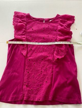 Blusa Buganvilla con volantes y bordado ingles