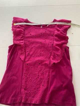 Blusa Buganvilla con volantes y bordado ingles