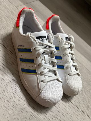 Adidas Superstar Deportivas Blancas y Azules
