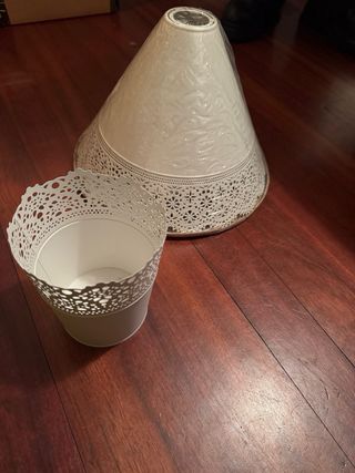 Lámpara de techo metal y maceta a juego de regalo