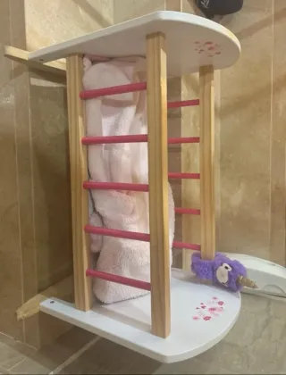 Cuna mecedora infantil para muñecas