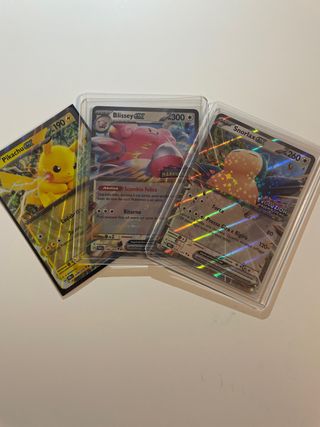Carte Pokémon Pikachu, Blissey, Snorlax GX