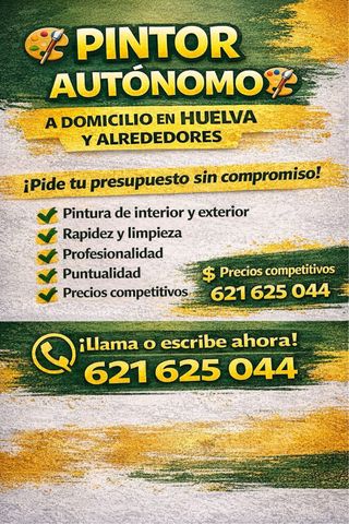Pintor profesional a domicilio en Huelva