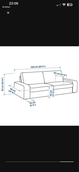 Sofá Kivik 3 plazas Ikea